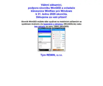 Rewin.cz(REWIN, s.r.o. - výrobce a distributor jazykového software) Screenshot