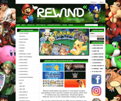 Rewindcollectables.co.uk(Rewind Collectables and Games) Screenshot