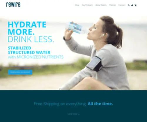 Rewirewater.com(Stabilized Structured Water) Screenshot