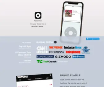 Rewound.co(Turn Your Phone into an MP3 Player) Screenshot