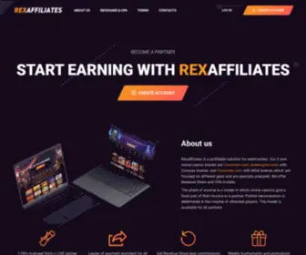 Rexaffiliates.com(START EARNING WITH US) Screenshot