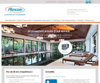 Rexair.fr(DESHUMIDIFICATEUR PISCINE POMPE A CHALEUR CHAUFFAGE CLIMATISATION INDUSTRIELLE PROFESSIONNEL) Screenshot