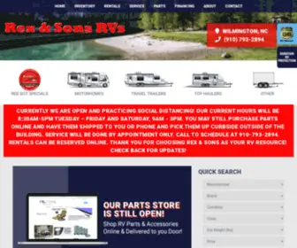 Rexandsonsrvs.com(Rex and Sons RVs) Screenshot