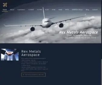 Rexmetals.com(Rex Metals Aerospace) Screenshot