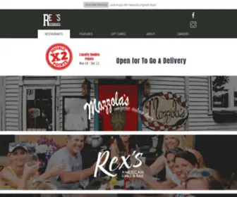 Rexsfamily.com(Rex's Family of Restaurants. Chef) Screenshot