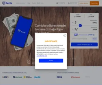 Rextie.com(Cambia Dólares y Soles online en Perú) Screenshot