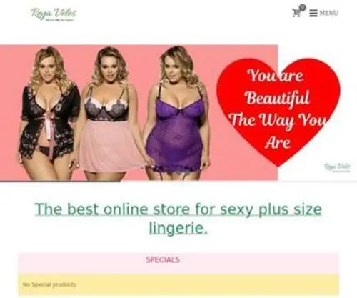 Reyaveles.com(Affordable Plus Size Lingerie) Screenshot