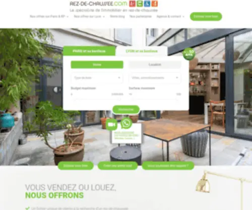 Rez-DE-Chaussee.com(Agence Immobilière des Rez) Screenshot