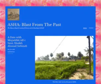 Rezavisblastfromthepast.co.in(The Blog of Aligarh Society of History and Archaeology) Screenshot