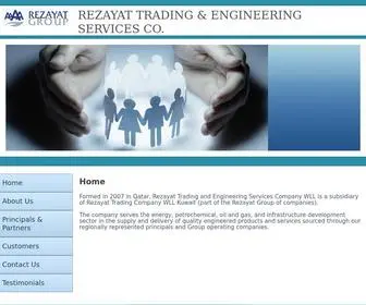 RezayatQtr.com(Rezayat, REZAYAT TRADING & ENGINEERING SERVICES CO) Screenshot