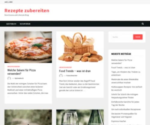 Rezepte-Zubereiten.de(Dein Essens und Lifestyle Blog) Screenshot