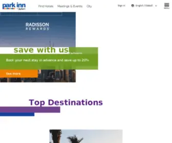 Rezidorparkinn.com(Park Inn by Radisson Hotels) Screenshot