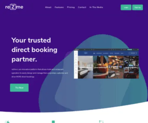 Rezme.com(Empowering hotels to drive more bookings DIRECT) Screenshot