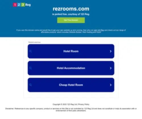 Rezrooms.com(The page cannot be displayed) Screenshot