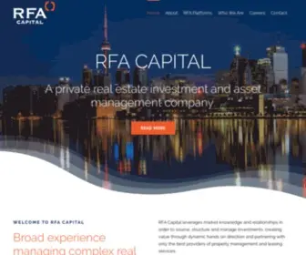 Rfacapital.com(Private Real Estate Investment Asset Management Company) Screenshot