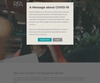 Rfamortgages.com(RFA Mortgage Corporation) Screenshot