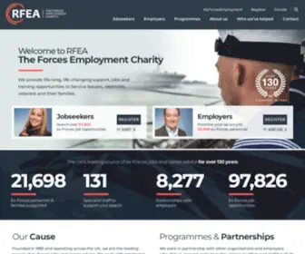 Rfea.org.uk(The Forces Employment Charity) Screenshot