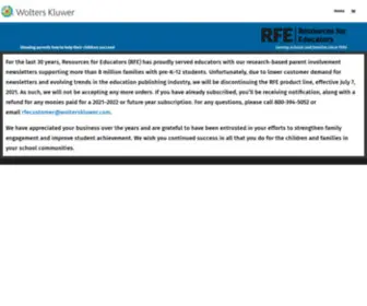 Rfeonline.com(Resources for Educators) Screenshot