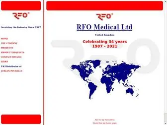 Rfo.co.uk(Medical Equipment Supplies and Orthopaedic Surgical Equipment from RFO Medical) Screenshot