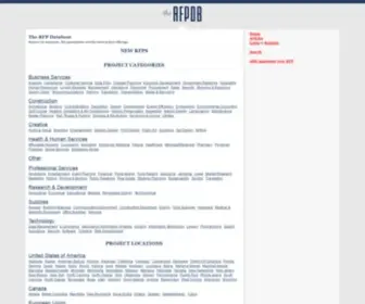 RFPDB.com(The RFP Database) Screenshot