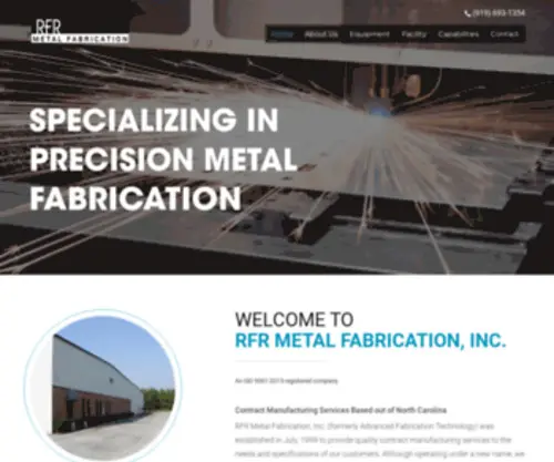 RFR-Metalfab.com(RFR Metal Fabrication) Screenshot