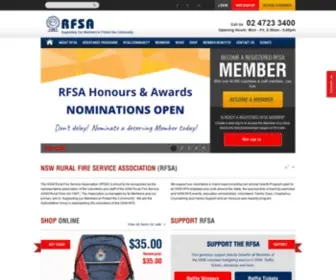 Rfsa.org.au(Rural Fire Service Association) Screenshot