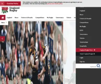 Rfu.com(The Official Site of the Rugby Football Union) Screenshot