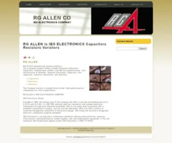 RG-Allen.com(RG ALLEN is IBS ELECTRONICS Capacitors Resistors Varistors) Screenshot