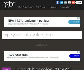 RGB.to(Convert Hex color #679fd3 to Rgb) Screenshot