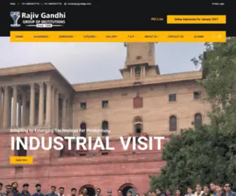 Rgcollege.com(Rajiv Gandhi Group of Institution) Screenshot