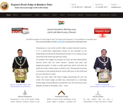 RGlsi.org.in(Regional Grand Lodge of Southern India) Screenshot