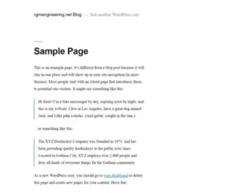 Rgmengineering.net(Just another WordPress site) Screenshot