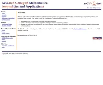 Rgmia.org(Research Group in Mathematical Inequalities and Applications) Screenshot