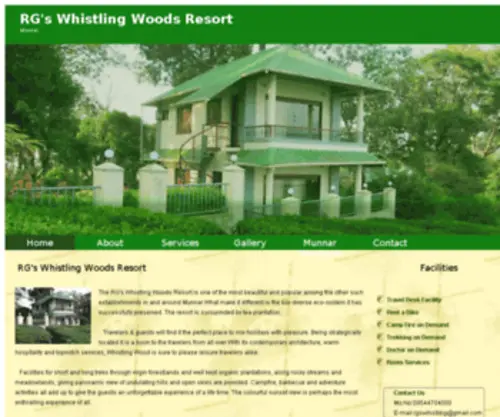 RGSwhistlingwoods.com(Luxury holiday home in munnar) Screenshot