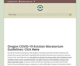 Rhaoregon.org(The Rental Housing Alliance Oregon website) Screenshot