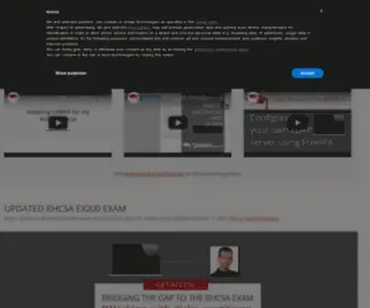 Rhatcert.com(RHCSA, RHCE, RHCA ONLINE VIDEO COURSES) Screenshot