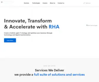 Rhatechnology.com(RHA Technologies) Screenshot