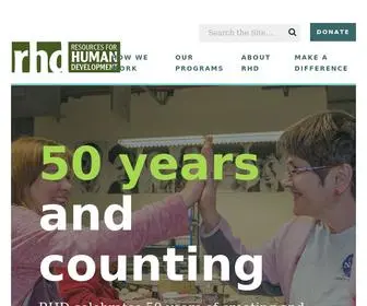 RHD.org(Resources for Human Development) Screenshot