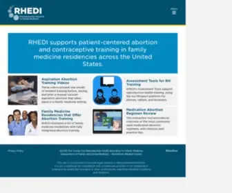 Rhedi.org(Mainstreaming Abortion in Family Medicine) Screenshot