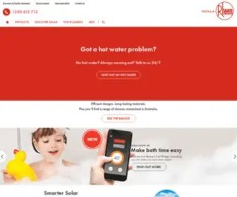 Rheem.com.au(Rheem Site) Screenshot