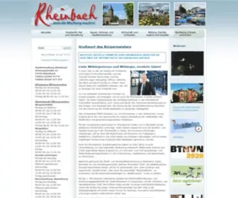 Rheinbach.de(Grußwort des Bürgermeisters) Screenshot