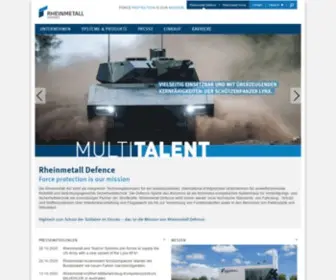 Rheinmetall-Detec.de(Rheinmetall Defence) Screenshot