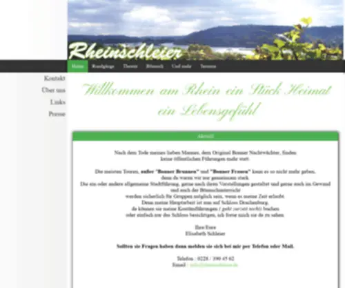 Rheinschleier.de(Erlebnisstadtführungen) Screenshot