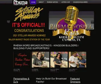 Rhemagospelradio.com(KOER-LP 101.5 FM) Screenshot