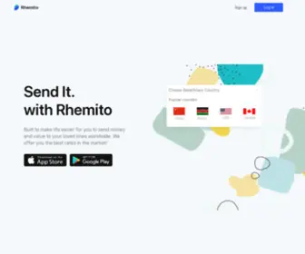 Rhemito.com(Making life easier for everyone transferring money around the world) Screenshot