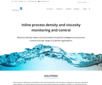 Rheonics.com(Density meter & viscometer) Screenshot