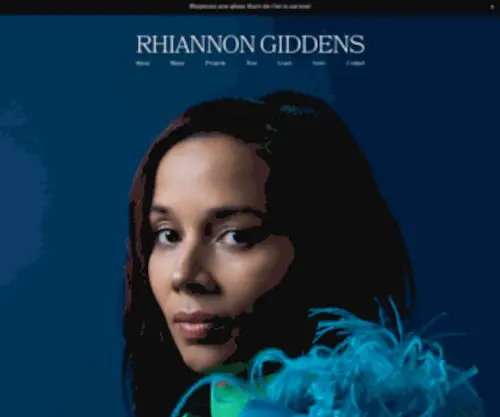 Rhiannongiddens.com(Rhiannon Giddens) Screenshot