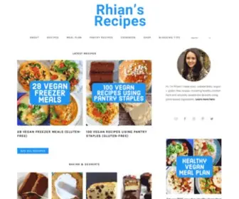 Rhiansrecipes.com(Gluten-Free & Vegan Recipes to Fit your Dietary Lifestyle) Screenshot