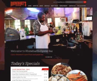 Rhineharts.com(Rhinehart's Oyster Bar) Screenshot