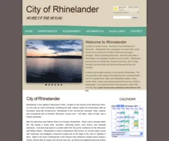 Rhinelandercityhall.org(City of Rhinelander WI) Screenshot